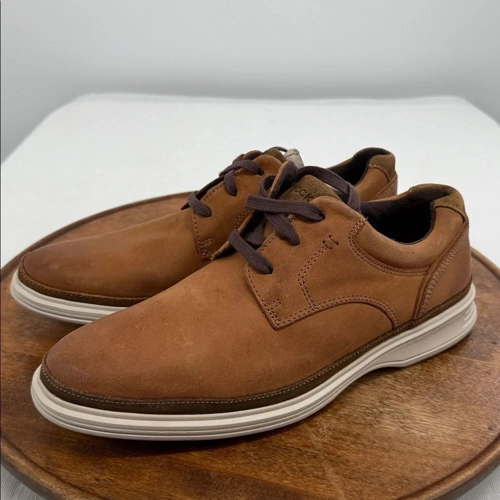 Rockport Shoes Mens 7.5 DresSports Brown Leather Lace Up Sneaker Oxford